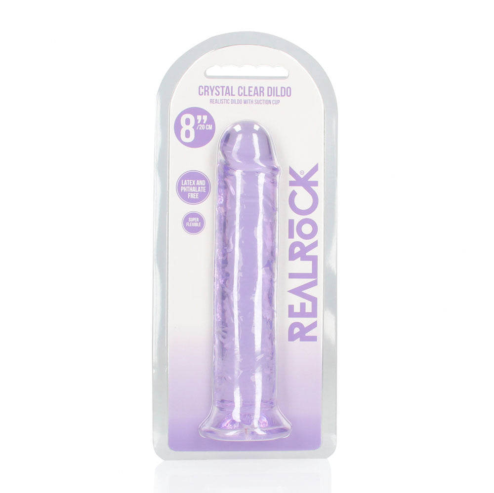 REALROCK 20 cm Straight Dildo - Purple - Purple 20 cm (8) Dong - REA153PUR