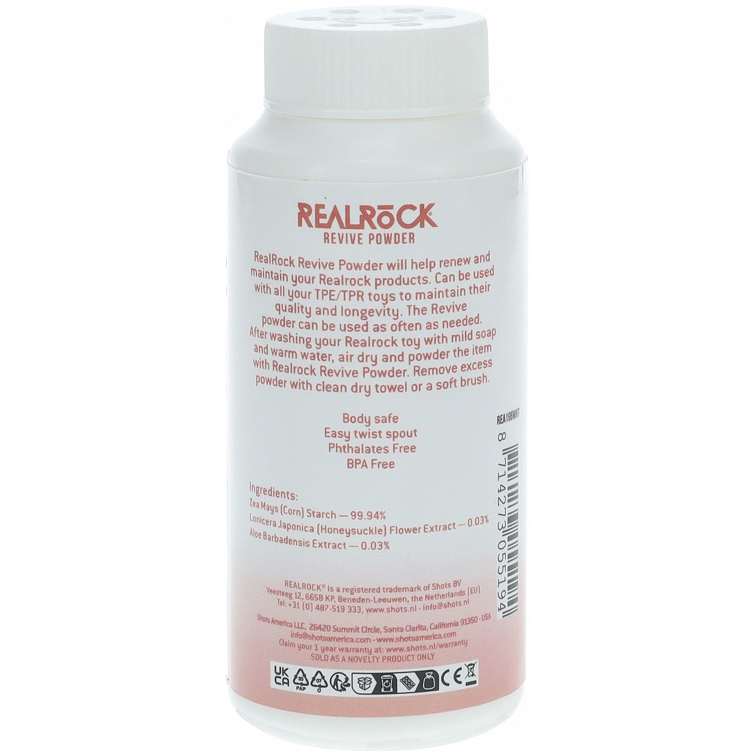 REALROCK Revive - Reviving Powder - Refreshing Powder - 60 grams - REA195WHT