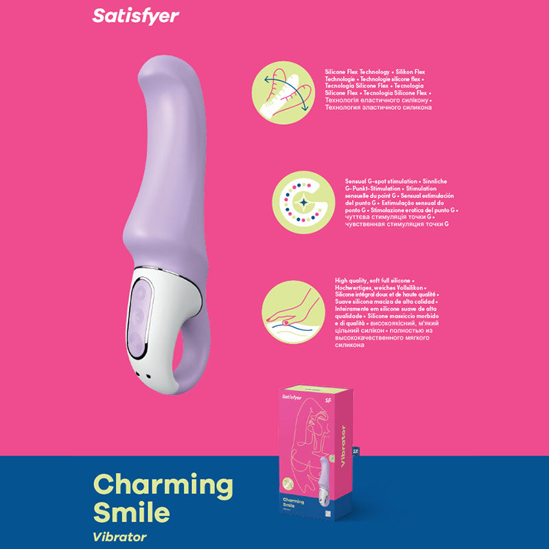 Satisfyer Vibes - Charming Smile - Lilac USB Rechargeable Vibrator-SATV-CS