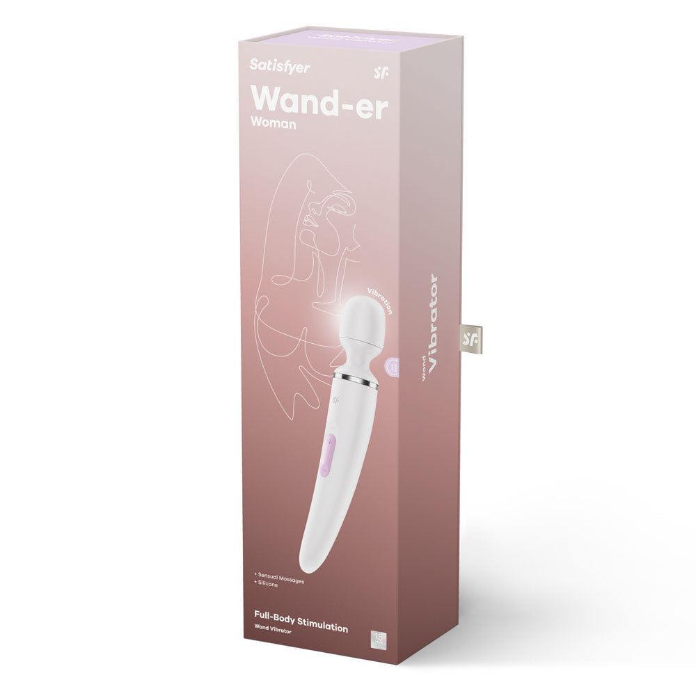 Satisfyer Wand-er Woman - White USB Rechargeable Massager Wand-SATWAND-WHT