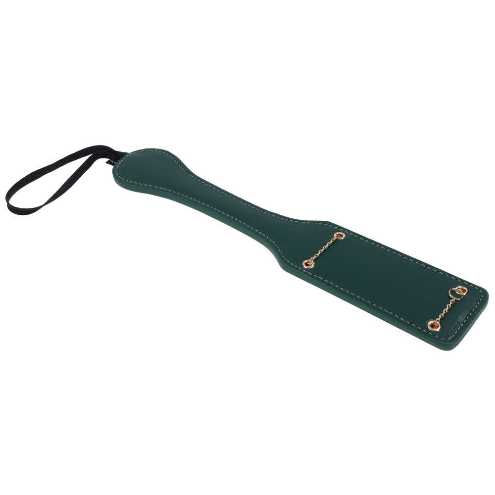 Sex & Mischief Indica Chain Impressions Paddle - Green/Gold Spanking Paddle-SS10225