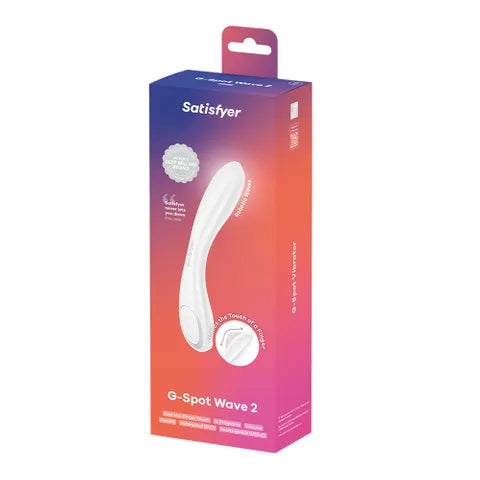 Satisfyer G-Spot Wave 2 - White 23.6 cm USB Rechargeable Flicking Tip Vibrator