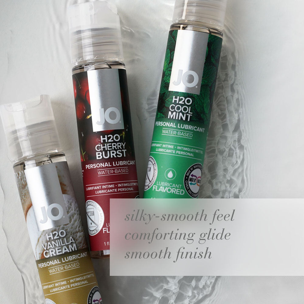 JO H2O Cherry Burst Lube - 30 mL - Cherry Flavoured Water Based Lubricant - 30 ml Bottle-10116