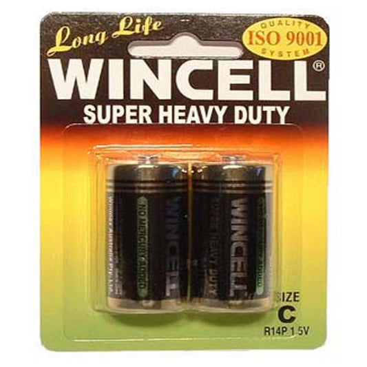 Wincell Super Heavy Duty C Size Carded 2Pk Battery-WSHDC2