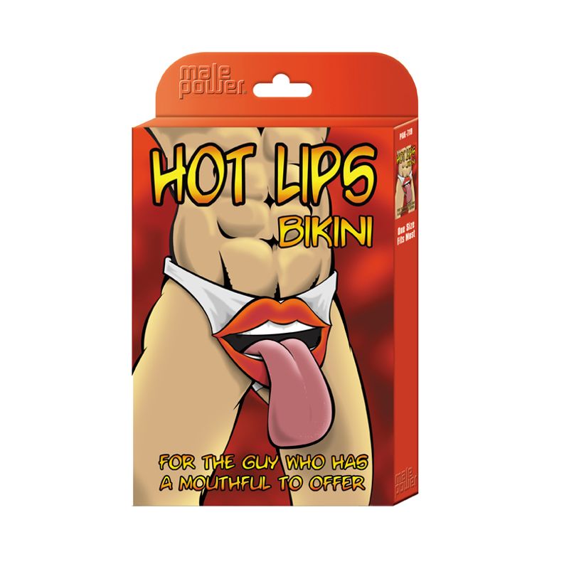 Hot Lips Bikini Novelty Underwear-PAK-703-BLK