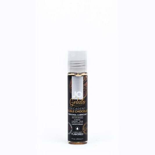 JO Gelato Decadent Double Chocolate Lubricant - 30 mL - Chocolate Flavoured Water Based Lubricant - 30 ml Bottle-10589