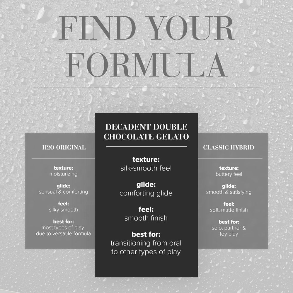 JO Gelato Decadent Double Chocolate Lubricant - 30 mL - Chocolate Flavoured Water Based Lubricant - 30 ml Bottle-10589