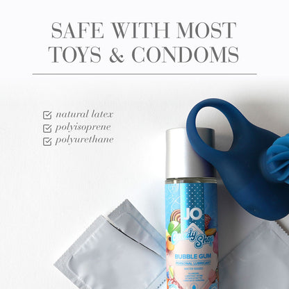 JO Candy Shop Bubblegum Lube - 60 mL - Bubblegum Flavoured Water Based Lubricant - 60 ml Bottle-10632