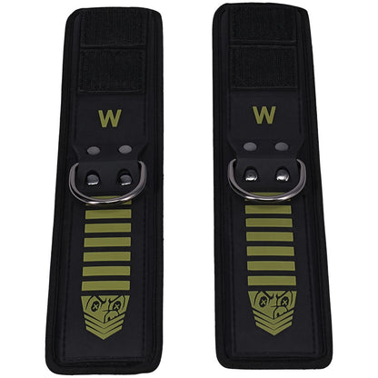 Fort Troff - Tactical Wrist Cuffs - Black/Green Restraints-1103-01-CD