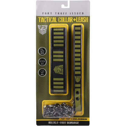 Fort Troff - Tactical Collar & Leash - Black/Green Restraint-1103-03-CD