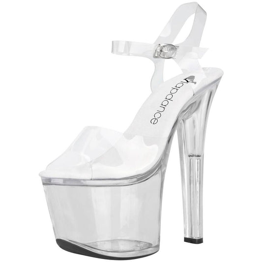 Clear Platform Sandal With Quick Release Strap 7in Heel-LS-02-7