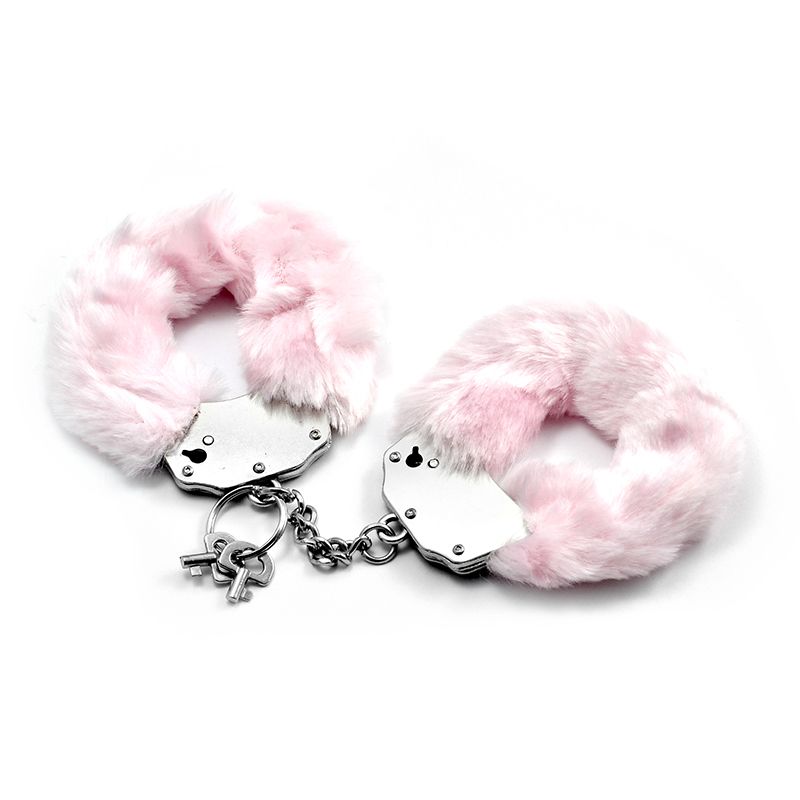 Fetish Pleasure Fluffy Hand Cuffs Pink-LV1501-PNK