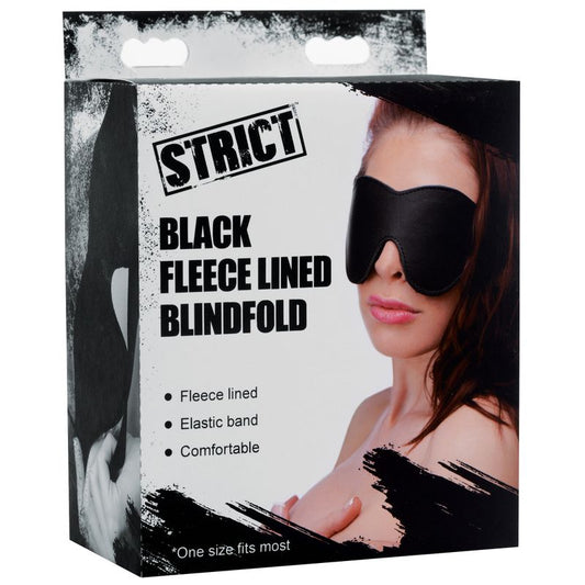 Black Fleece Lined Blindfold-AE924