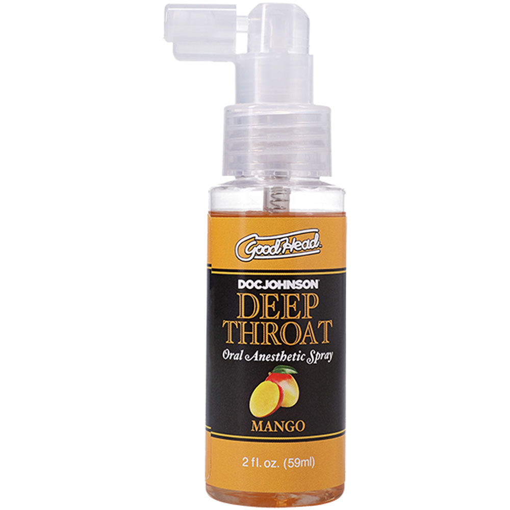 GoodHead Deep Throat Spray - Mango - Mango Flavoured Deep Throat Spray - 59 ml Bottle-1360-45-BX