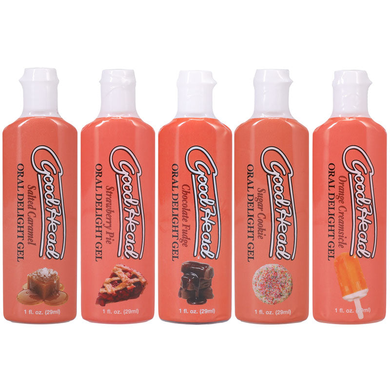 GoodHead Oral Delight Gel - Desserts - Flavoured Oral Gels - Set of 5 x 30ml Bottles-1361-41-BX
