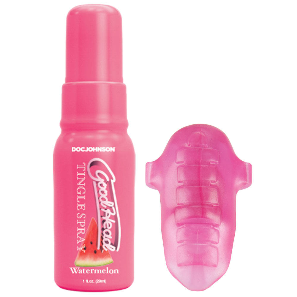 GoodHead Pussy Pleasure Party Kit - Watermelon GoodHead Tingle Spray and Vibrating Tongue Ring-1363-23-BX