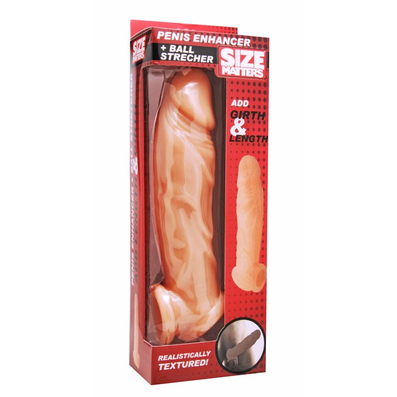 Realistic Flesh Penis Enhancer and Ball Stretcher-AE447