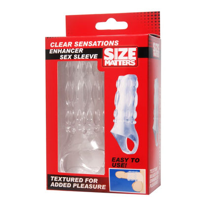 Clear Sensations Enhancer Sex Sleeve-AE288-CLR