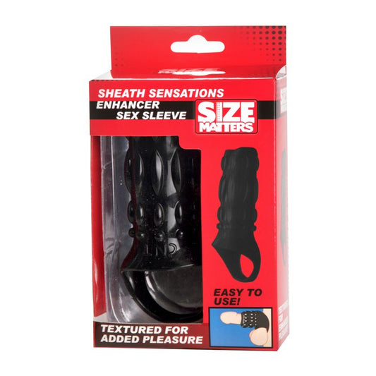 Sheath Sensations Enhancer Sex Sleeve-AE288-BLK