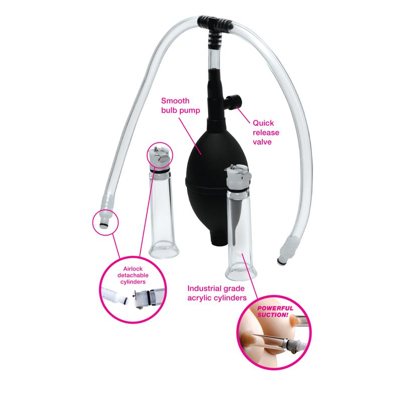 Nipple Pumping System with Dual Cylinders-AE531