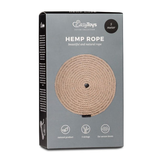 Bondage Rope Hemp 5m-ET256BRN