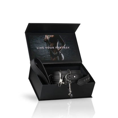 Collar With Nipple Chains-ET280BLK