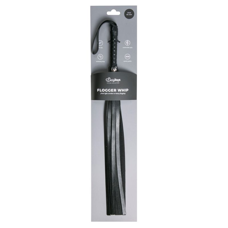 Flogger Whip Leather-ET290BLK
