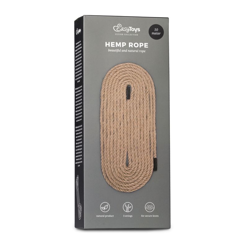 Bondage Rope Hemp 10m-ET415BRN