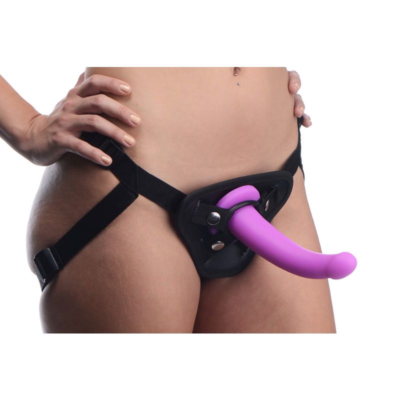 Navigator Silicone G-Spot Dildo with Harness-AF216
