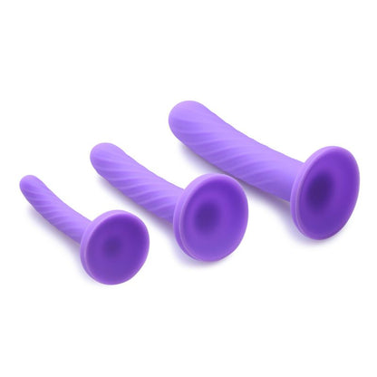 Tri-Play 3 Pc Silicone Dildo Set-AF105-PPL