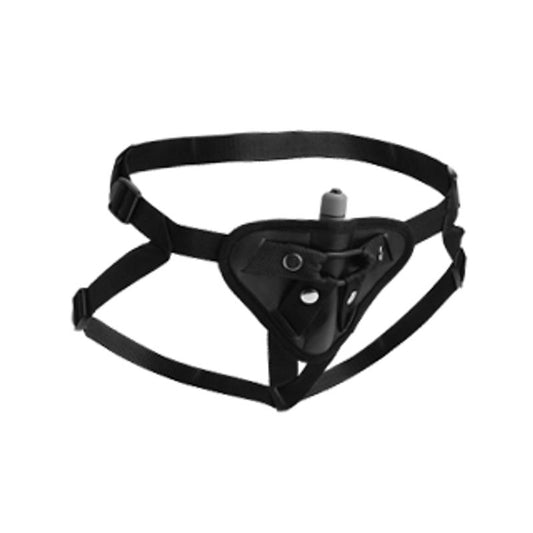 Sutra Fleece-Lined Strap On with Vibrator Pouch-AD990