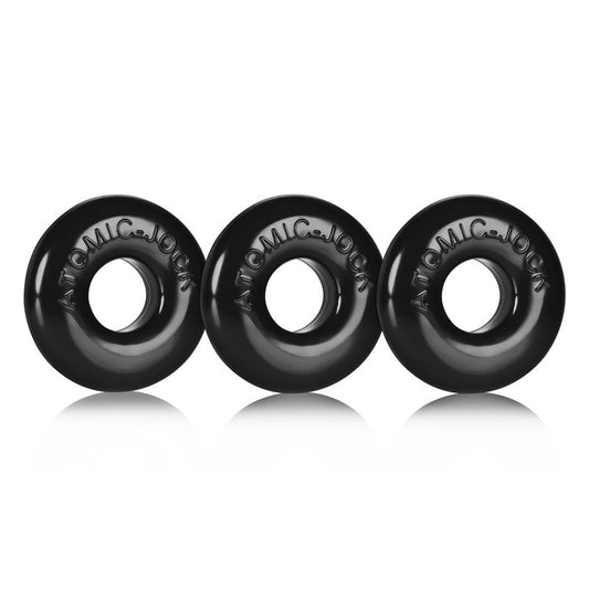 Ringer Cockring 3 Pc Black-OX-1324-BLK