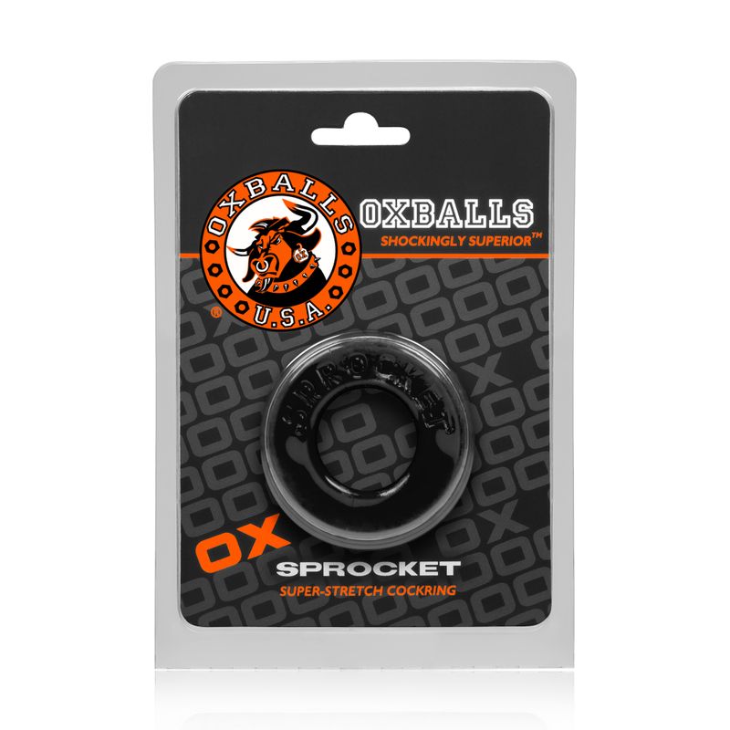 Sprocket Cockring Black-AJ-1043-BLK