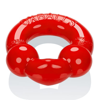 Ultraballs 2 Pk Cockring Steel And Red-OX-3010-STL/RED