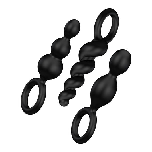 Satisfyer Plugs Booty Call 3 Pc Black-4000756