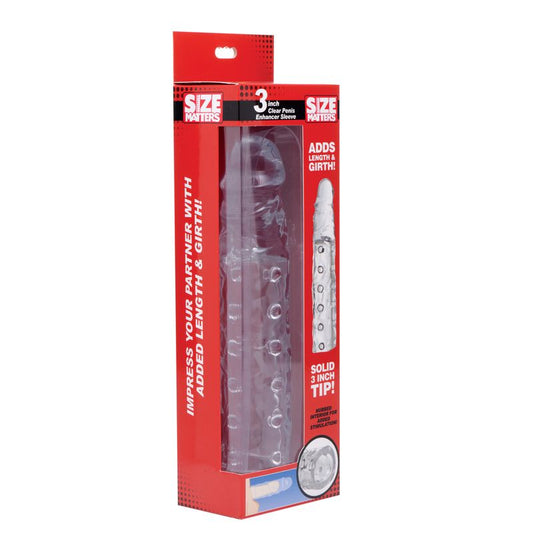 3in Clear Penis Enhancer Sleeve-AF856