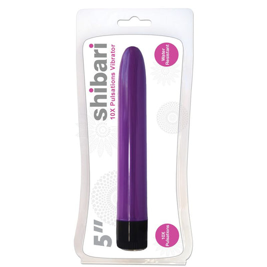Shibari 10X Pulsations Vibrator 5in Purple-VIB5-PUR