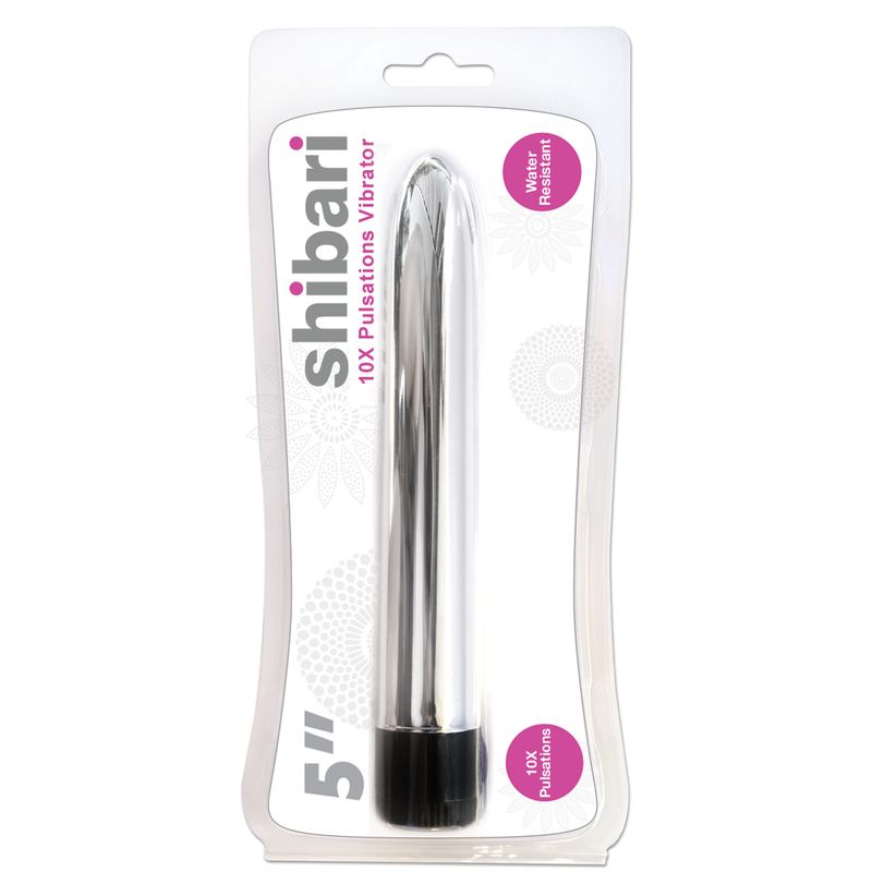 Shibari 10X Pulsations Vibrator 5in Silver-VIB5-SILV