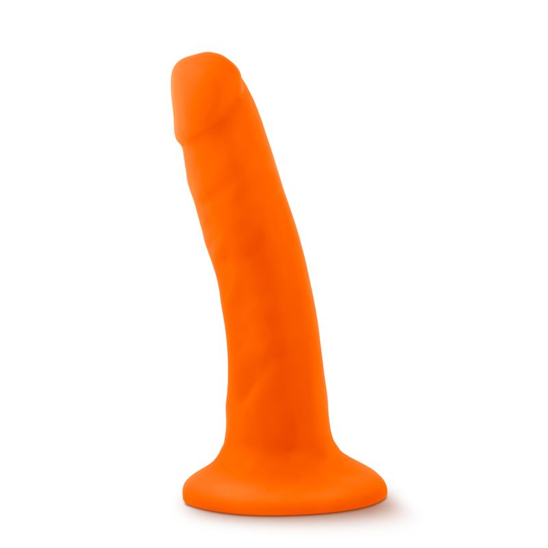 Neo Dual Density Cock 6in Neon Orange-BL-59519