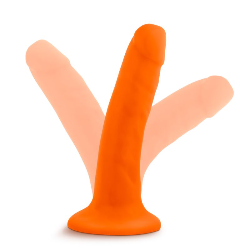 Neo Dual Density Cock 6in Neon Orange-BL-59519