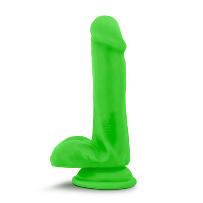 Neo Dual Density Cock With Balls 6in Neon Green-BL-59622