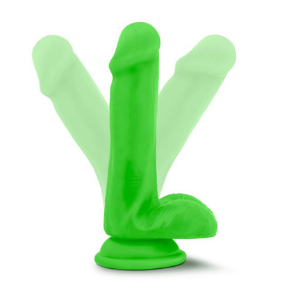 Neo Dual Density Cock With Balls 6in Neon Green-BL-59622