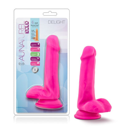 Au Naturel Bold Delight 6in Dildo Pink-BL-59900