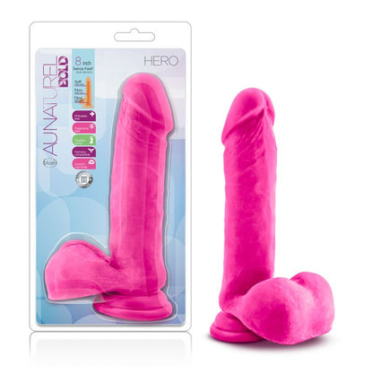 Au Naturel Bold Hero 8in Dildo Pink-BL-36460