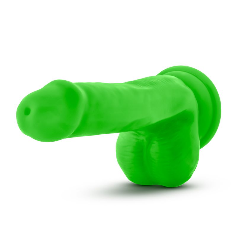 Neo Elite 6in Silicone Dual Density Cock with Balls Neon Green-BL-82422