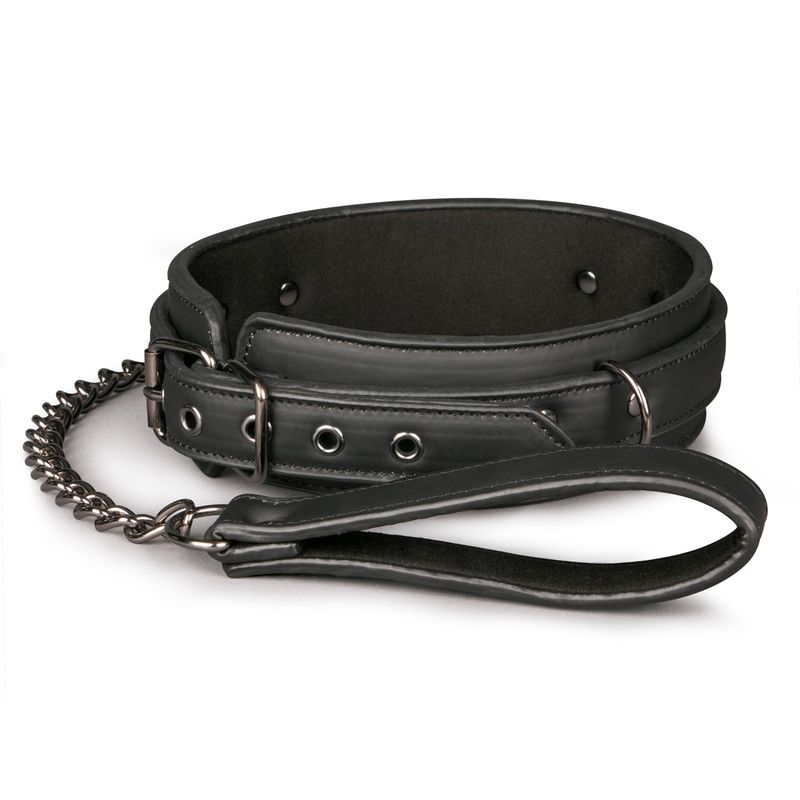 Fetish collar With Leash-ET370BLK