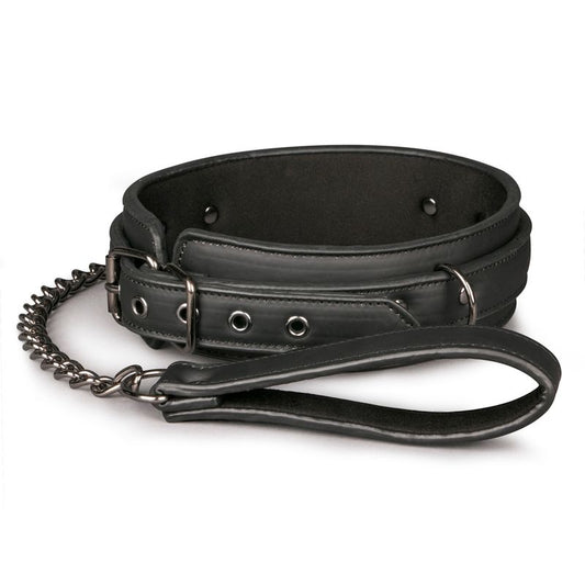 Fetish collar With Leash-ET370BLK
