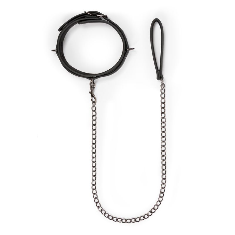 Fetish collar With Leash-ET370BLK