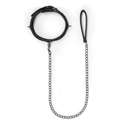 Fetish collar With Leash-ET370BLK