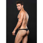 Microfibre Low Rise Zip Thong Blk-BLE062-BLK-S/M